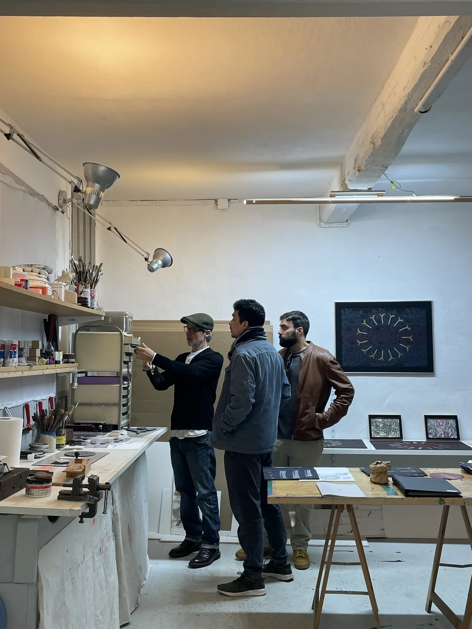 Visit to Christian Prunello's artist studio in Paris